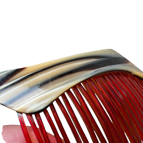 VTG Cellulose Tortoise Shell Side Hair Comb Plastic Made in USA 3 1/4” GUC - Picture 5 of 10